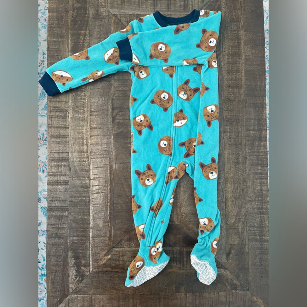 Carter’s, Unisex Fleece PJs wi Forest Critters, Smoke-free, pet-free Home, NWOT